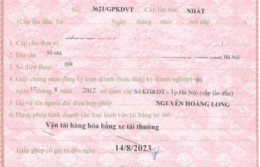 Thủ tục xin cấp giấy phép kinh doanh vận tải bằng ô tô 12 muc phat loi xe khong co giay phep kinh doanh van tai 2