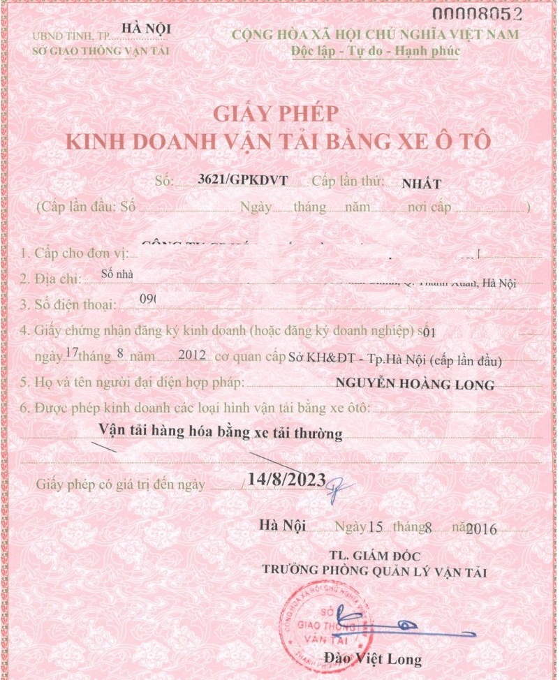muc phat loi xe khong co giay phep kinh doanh van tai 2